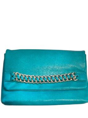 Charming Charlie Turquoise Chain-Detail Women’s Clutch - Crossbody